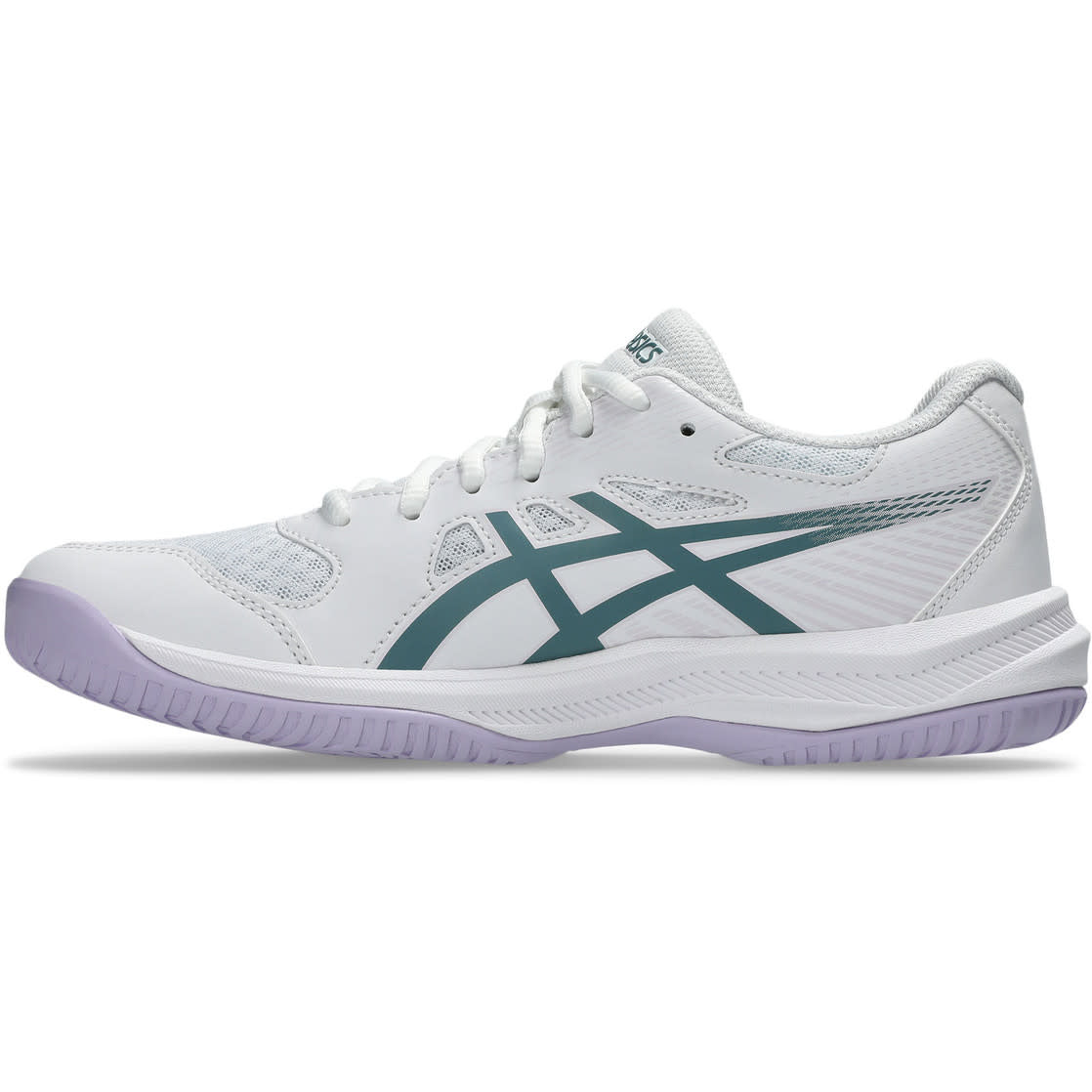 Asics Upcourt 6 zaalhockeyschoenen wit/groen