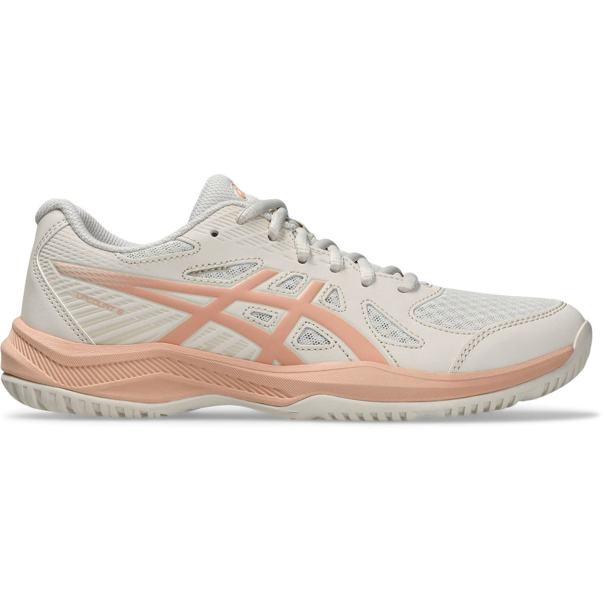 Asics Upcourt 6 zaalhockeyschoenen beige/oranje