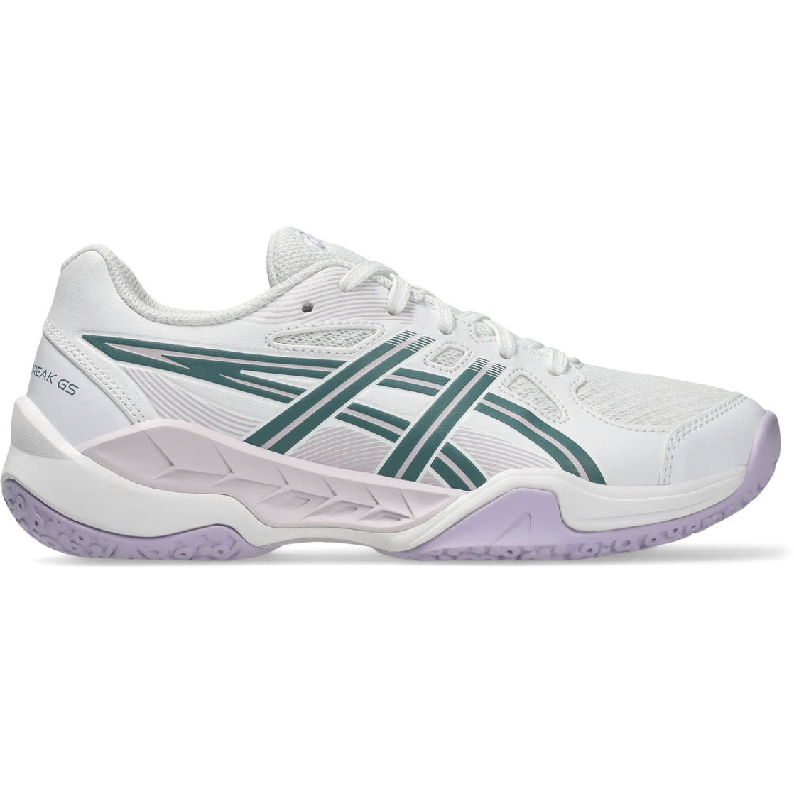 Asics Gel-Powerbreak GS zaalhockeyschoenen wit/groen
