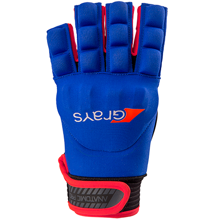 Grays Anatomic Pro half finger player glove navy / fluo red